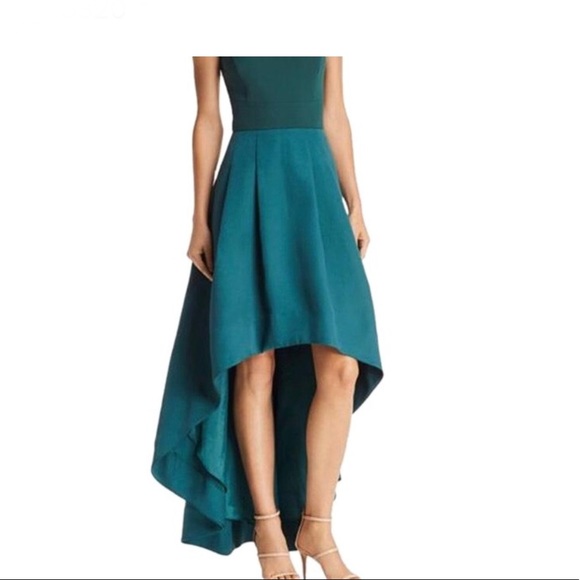 Eliza J emerald high low color block dress - Picture 3 of 4
